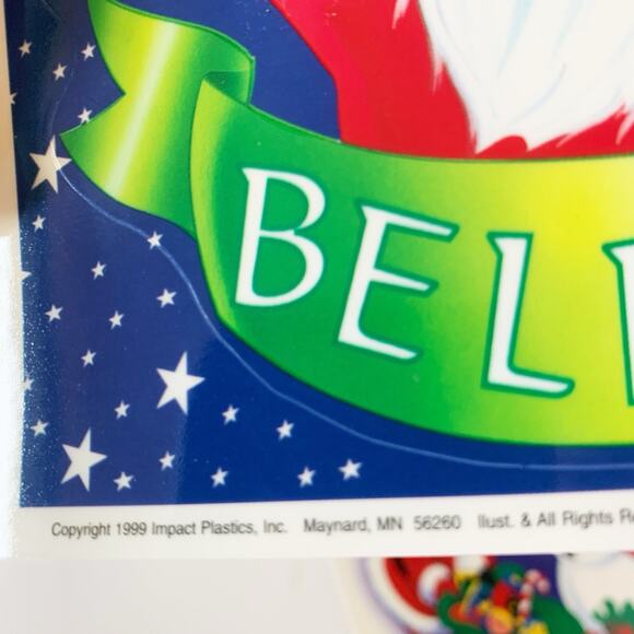 Vintage Classic Clings Christmas Window Clings Decorations 1999 Lot of 6 - Picture 2 of 11